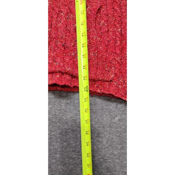 Cato Womens Small Sweater Hoodie Red Kamgaroo Pocket Long Sleeve Ribbed Pullover - Picture 11 of 11